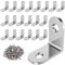 VOCIBO® 20 Stück Winkelverbinder, Metallwinkel 90 grad 30X30mm Edelstahl, Winkel klein Mit Schraube für Anbau Winkel Bracket Möbel Tabelle Stuhl Bücherregal