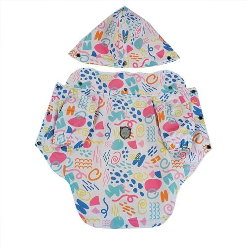 IZOCOOL - Tas Hundemantel wasserdichte Hunde Winter Warm Mantel für Kleine Mittlere Große Hunde Regenmantel Welpen Gepolstert Puffer Weste Haustier Kleidung (Weiss, S)