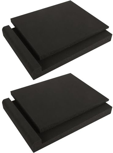 GBACHOOSE 2 Pack Acoustic Isolation Pads, 33X25X4cm Speaker Acoustic Isolation Foam Pads, High Density Studio Monitor Foam for Monitors Speaker