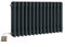 Manissa Electric 3 Column Anthracite Traditional 300h x 425w Column Radiator with PTC Element Old Cast Iron Type School Radiator