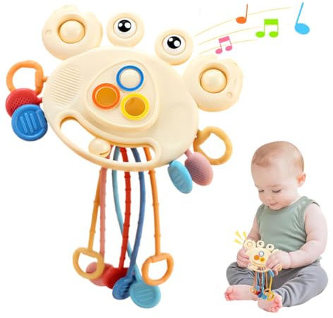 PYEUIFT Montessori de Silicona, Juguete Montessori, Juguetes Sensoriales Para BebéS, Juguetes de Viaje Para NiñOs, NiñOs Para Habilidades Motoras Finas, Juguetes Para BebéS de 1 AñO