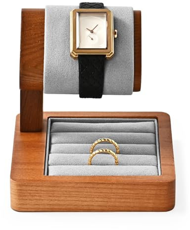 Oirlv Multifunzionale Supporto Per Orologio In Legno Massello, Semplice, Porta-Orologi, Conservazione Degli Orologi(05)