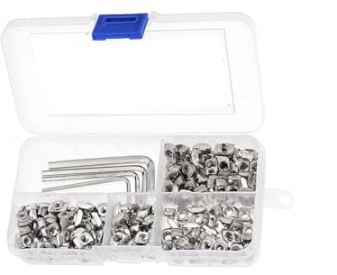 Tuerca deslizante for riel en T, tuerca deslizante en T roscada, tuerca deslizante en T (184 unidades/lote, M3, M4, M5), tuerca deslizante con ranura en T y cabeza de martillo, juego de sujetadores fo