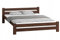 Home Collective Bett, Bettgestell 140x200, Holzbett 140x200 | Massivholz Kiefer | Stabil & Langlebig | 205x152x58.5 cm (BxTxH) | Walnuss