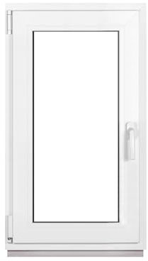 Framex Finestra in Plastica Bianca, Larghezza x Altezza 60 x 100 cm (600 x 1000 mm), Triplo Vetri (32 mm), Anta-Ribalta, Girevole DIN Sinistra – Premium