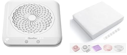 MelodySusie Nail Dust Collector & 200 Sheets Nail Dust Collector Filter Paper