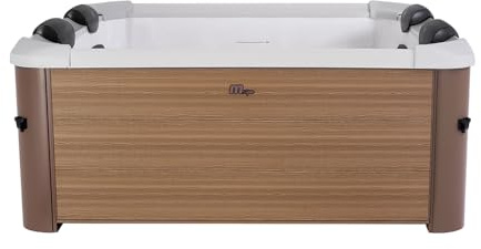 TEMPO STYLE – Spa cuadrado MSpa Oslo | 120 chorros de masaje de 3 velocidades | 8 hidrojets | Calefacción | Manta térmica incluida (Oslo Amber | 160 x 160 x 65 cm)