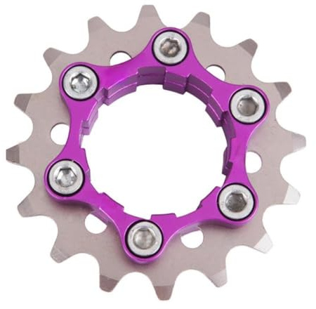 Honseadek Pignon à vitesse unique pour vélo à pignon fixe, volant d'inertie en alliage d'aluminium avec anneau de verrouillage pour HG Freehub, pignon de conversion multi à simple 16T-23T (16T)