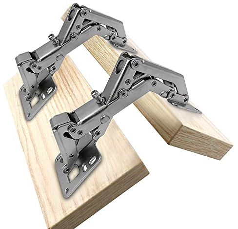 Door Hinge Surface Mount Hidden Full Cover Hinge 165 170 Degree Open Non-Twist Spring Hinge