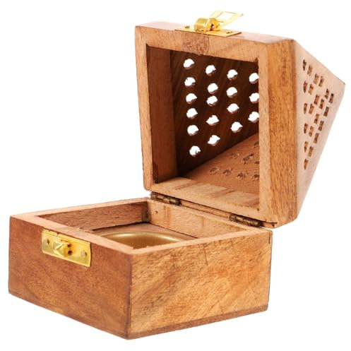 Ciieeo Holzkohle-weihrauchbrenner Räuchergefäß Aus Holz Wohnkultur Tempel Holzkohlebrenner Räucherstäbchenhalter Tempel-kegelbrenner Aus Holz Stand Hölzern Aromaständer Konisch