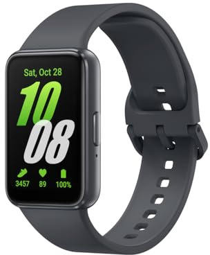 Samsung Galaxy Fit3 fitness band, batteria a lunga durata, rilevamento cadute/SOS, barometro, IP68, monitoraggio sonno, oltre 100 esercizi, gestione notifiche/musica, Gray [Versione italiana]