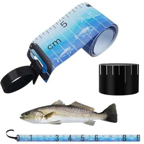 IKOPFLN Mètre ruban pêche 90 cm x 5 cm - Mesure poisson pratique - Accessoire rangement compact - Outil précision pêche carnassier - Compatible différentes techniques