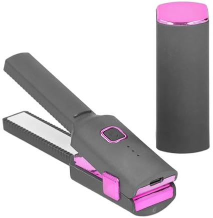 Mini-Glätteisen, Mini-Haarglätter mit USB-Stecker, Reise-Haarglätter, Tragbarer Mini-Glätteisen mit Aufbewahrungstasche, Kleine Glätteisen für Kurzes Haar, Reise-Glätteisen