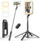 yAyusi Selfie Ring Light avec Trépied et Support, 190CM Extensible Support Téléphone Perche à Selfie Trépied avec Lumière et Télécommande, Anneau Lumineux LED pour Vlog/Vidéo/Diffusion en Direct