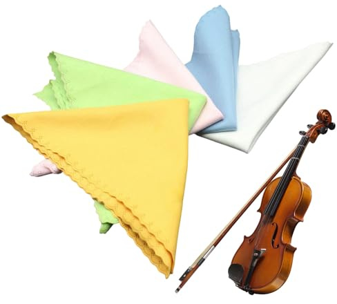 Mikrofiberduk – violin gitarrtorkare set med 5 | återanvändbara antistatiska mikrofiberdukar för piano fiolgitarr vindinstrument underhåll
