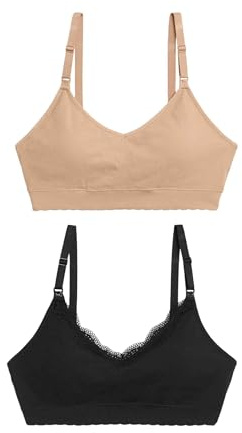 Marks & Spencer Confezione da 2 Reggiseni Premaman da Allattamento Senza Cuciture e Senza Ferretto da Donna Nero