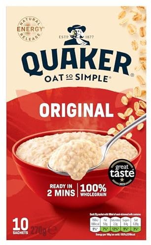 Quaker Oat So Simple Original Porridge, 10 x 27 g (270 g - pack of 1)