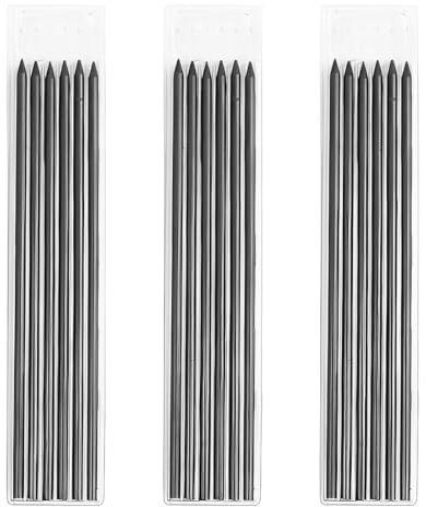 SGERUFZ 18 Stück Bleistiftminen für Zimmermannsbleistift, Tischler Bleistift Ersatzminen, Solide Tieflochmarker Minen, Konstruktion Bleistift Ersatzminen für Architekt Zeichnen (2.8 mm)