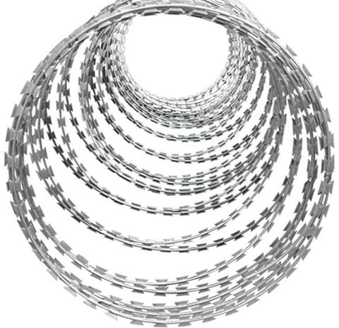 CHZIMADE Galvanized Barbed Wire Razor Wire Fencing Roll Protection Coils For Farm Fence Garden