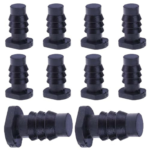 Tapón de Manguera de jardín - Cabeza de Negro | Conexión de riego con adaptación de 8 mm para riego por Goteo para Plantas de terraza, Parques y Sistemas de jardín aut