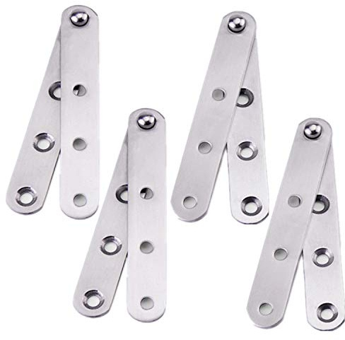 GOZOLA 4-Pack 360° Rotatable Door Pivot Hinges | Stainless Steel Drawer/Window/Door Fittings | 100mm/3.94in Size for Versatile Heavy-Duty Applications