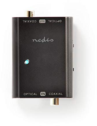 Nedis ACON2502AT digital ljudkonverterare | 2-gängig – digital cinch (S/PDIF) + TosLink | Digital Cinch (S/PDIF) + TosLink