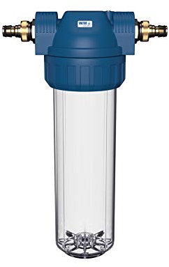 WM aquatec Wasserfilter-Gehäuse Grösse M mit verschiedenen Anschlussvarianten (Hahnstück (Gardena kompatibel))