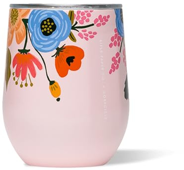 Corkcicle RP2312GBL Stemless | Triple Insulated Stainless Steel Wine Cup Tumbler | Reusable | (Gloss Blush, 12oz / 355ml)