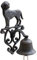 Dio Glocke Hund Wandglocke 24,5 cm Türglocke aus Gusseisen Wanddeko Türdeko Hunde