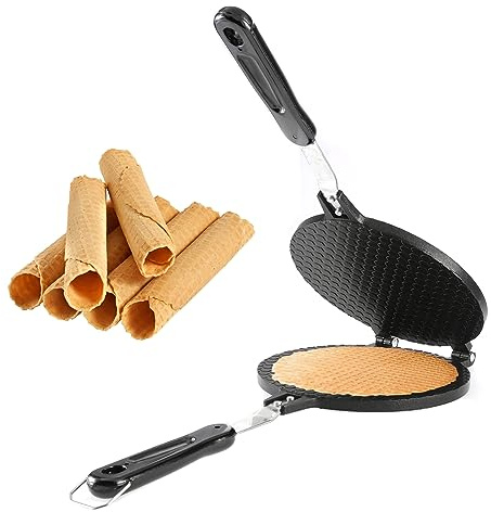 Dyna-Living Waffle Cone Maker Home Use Ice Cream Cone Maker 6.7'' Waffle Maker Non-stick Egg Roll Maker Waffle Bowl Maker for DIY Ice Cream Waffle Cone Desserts