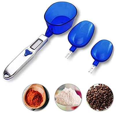Cuchara medidora digital con graduación Precisión Electrónica Digital Taza de cuchara Escala Peso 500/0.1g Báscula de cocina Herramienta de medición Fit Leche Té Harina Especias Medicina Medición