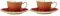 Maxwell & Williams HV0167 Espresso-Tasse-Set 4 tlg - 85 ml - Porzellan - TC Silk Road, in Geschenkbox - Rot