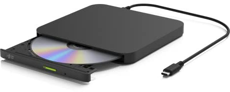 Hitachi LG GP96Y Lecteur Graveur CD DVD USB C Compatible avec Ordinateur (Windows, Mac), PC, Tablette Android et TV