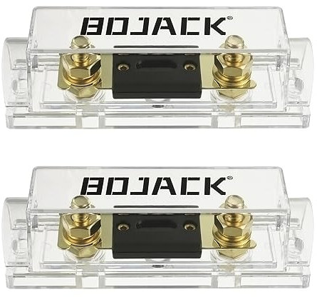BOJACK 2 Stk. 200A ANL-Sicherungshalter und 2 Stk. 200 Amp 32 VDC ANL-Sicherungen für Audio- und Videosysteme