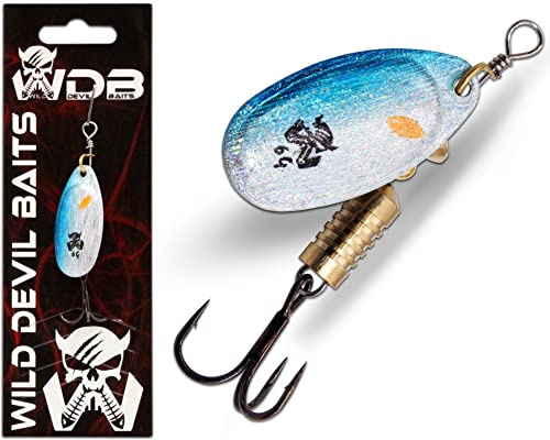 Wild Devil Baits Spinner Raubfisch Köder Kunstköder Spoon Angelköder (6g, Roach)