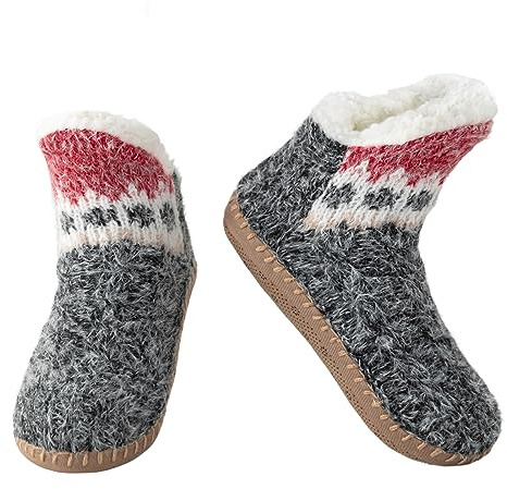 Vihir Hut Socks Women & Men & Winter Non-Slip Slippers Socks Slipper Socks Thick Slipper Socks Soft Stopper Socks Warm Hut Socks Winter Christmas Socks Gift 1 Pair