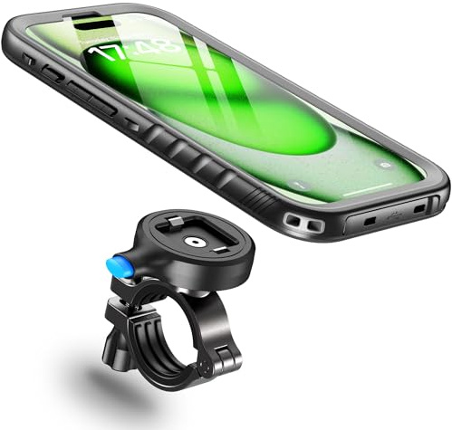 Cozycase 1s 1-Klick Vattentät Telefonhållare Cykel/MC För iPhone 15 Plus