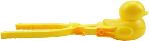 YuanHolumid Yellow Snowball Maker Clips, Duck Shaped Snow Ball Maker Clamps, Outdoor Winter Play Snow Sand Mold Tools, Sandboxes and Beach Tools