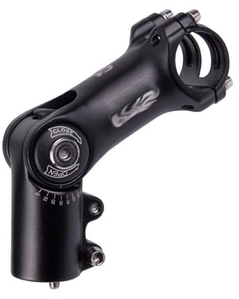31,8mm Fahrradvorbau Verstellbarer Mountainbike-Lenker-Vorbau-Riser 90/110mm 0–180 Grad Verstellbarer Vorbau-Riser Leichte Alu-Legierung Fahrradgabel-Vorbau-Verlängerung ( Color : Black , Size : 110mm
