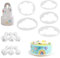 Fluffy Fondant Cookie Mould Set of 11 Plastic Fondant Cutter Gum Paste Cutter Cookie Cake Mold Sugar Cake Fondant Decorating Tools