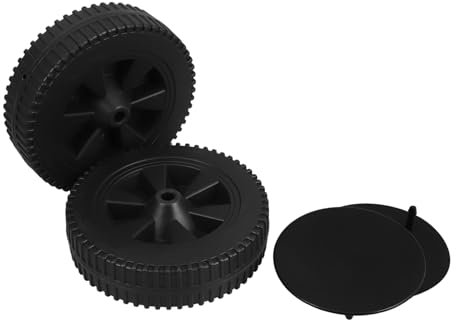 KONTONTY 2pcs 7 Inch Heavy Duty Plastic Caster Wheels for Trolley and Hand Truck, High Durability Hdpe Material, Practical Replacement for Outdoor Cooking Equipment and Bbq Grill Cart