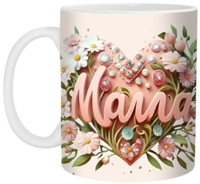 Mamma kaffekopp, mamma för kvinnor, keramisk mamma vattenkopp | blommönster elegant uppskattning för kaffeälskare te entusiaster dotter son syster