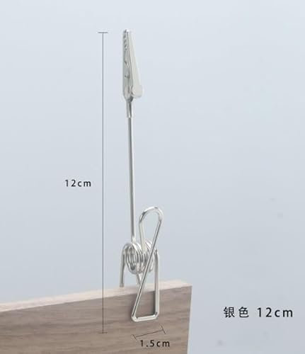 LdawyDE Fotohalter mit Klammern, 3 Stück Fotoständer Metall, Fotoaufsteller, Doppelköpfige Postkartenhalter, Notizhalter, Zettelhalter, Bilderhalter, Foto Halter Geeignet für Büro, Schule, Zuhause