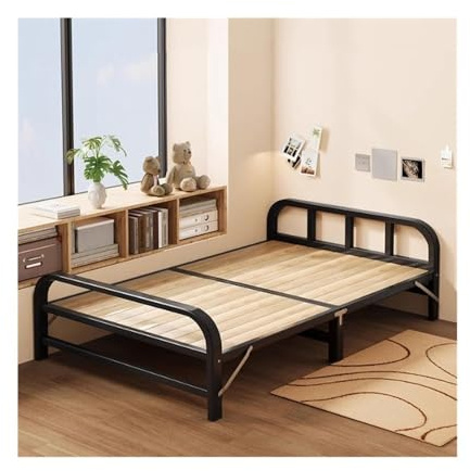 JUNCHENG1008 Camping Folding Bed Single Portable Temporary Household Bed Folding Bed Outdoor (XL)