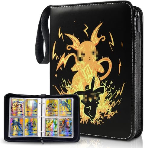 Classeur Cartes, 55 pages, Capacité de 440 Cartes, Album pour Cartes à Collectionner, Classeur pour Carte, PU Album pour Collection de Carte, Cadeau pour Garçons et Filles