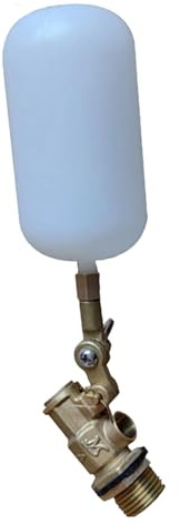 Wxqbjtam Válvula de Flotador Automática para Tanque de Agua Brazo de Válvula de Control de Llenado Ajustable con Junta de Goma de Flotador, Cobre