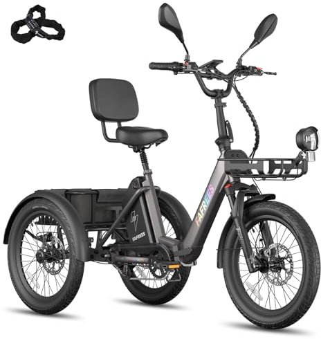 Fafrees F20 Mate E-cykel trehjuling tillåten [officiella ] kvinnor Ebike män 180 kg, fett elcykel 48 V, elektrisk cykel 3 hjul för vuxna