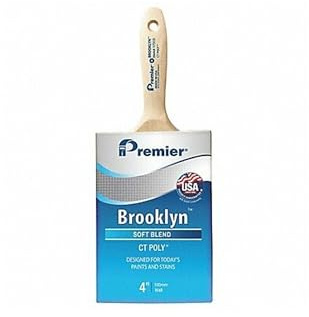 Premier 17315 Brooklyn Beavertail Varnish Wall Paint Brush, 4 Inch