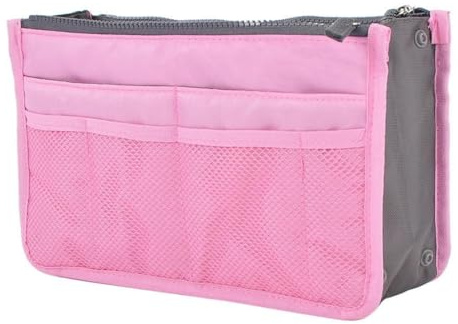 GXGM 1 Pieza Organizador de Bolsos de Mujer Barato, Organizador de Bolsos, Cómodo Organizador Práctico Expandible, Rápido y Fácil Transferencia Diaria（Rosa）