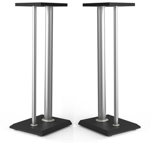 SFKLYU Supporto Pavimento per Altoparlanti Satellitari Supporto per Monitor 2 Pezzi Supporto Altoparlanti Surround con Gestione dei Cavi per Altoparlanti Satellitari Universali